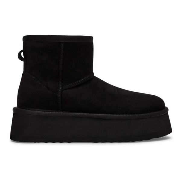 NWT Steve Madden Women's Enchanting Ankle Boot Black Platform Bootie Suede 8M - Picture 4 of 7